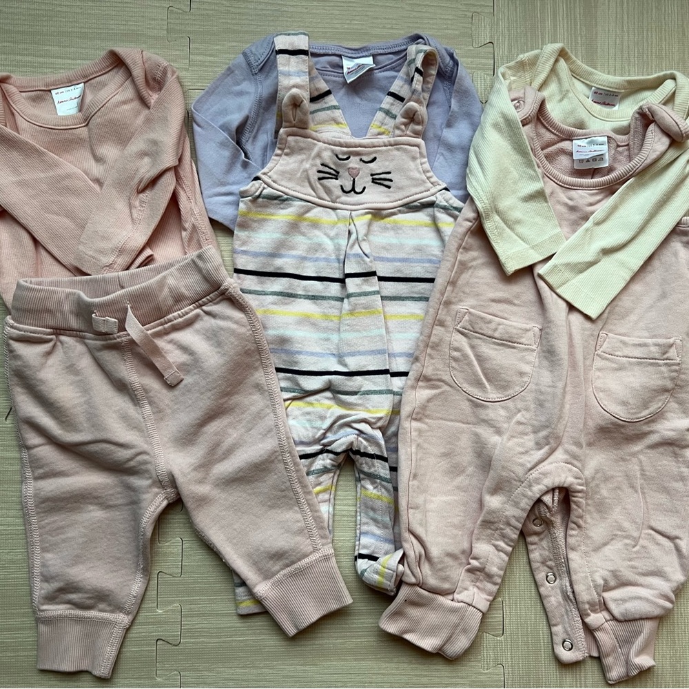 Hanna andersson baby girl mix and match organic cotton outfits size 3-6 months